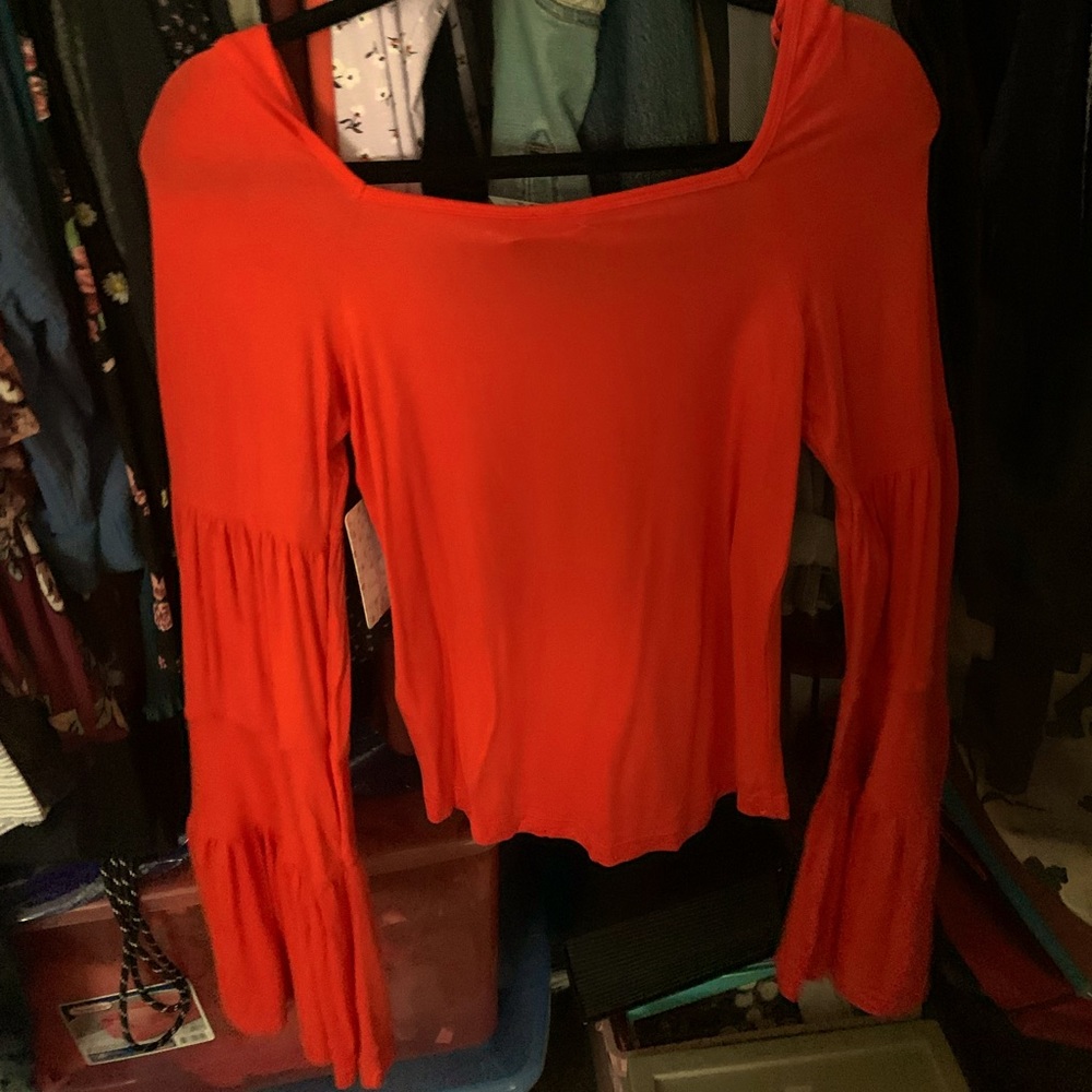 Free People Bell Sleeve Top